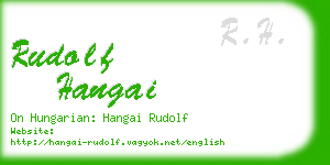 rudolf hangai business card